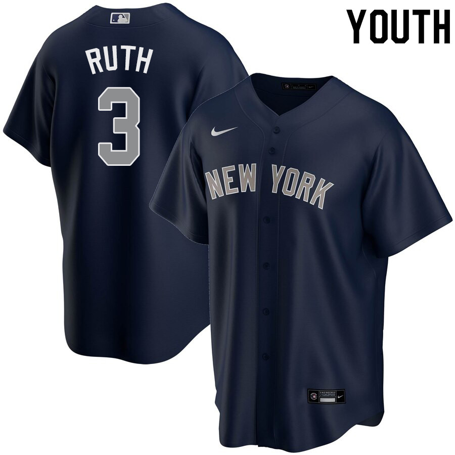 2020 Nike Youth #3 Babe Ruth New York Yankees Baseball Jerseys Sale-Navy